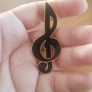 Treble Clef Brooch